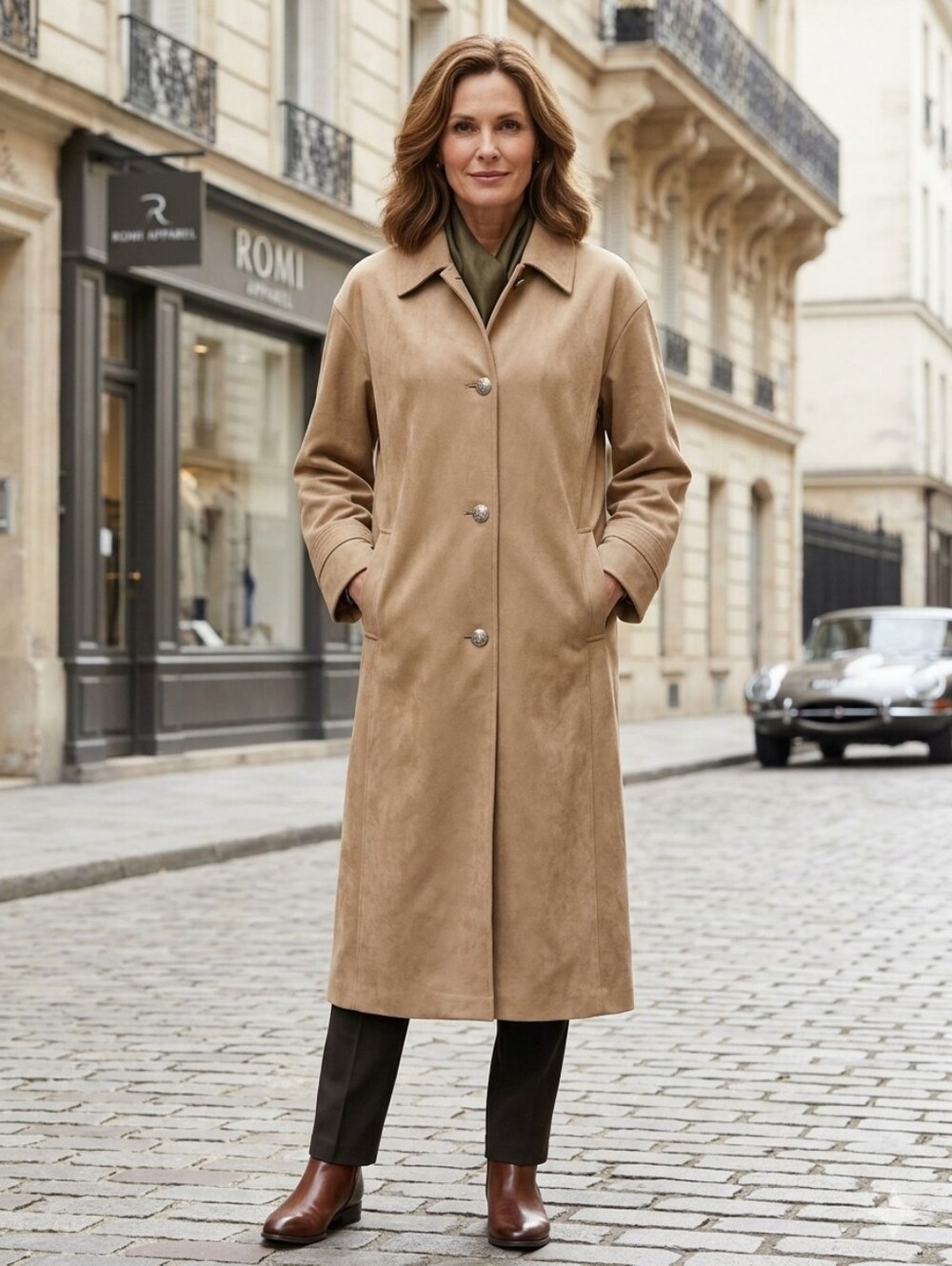 Vtg Count Romi Ultra Suede Full Length Jacket Sz 16